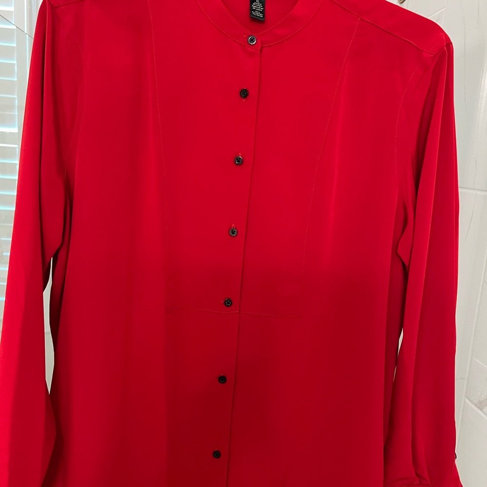 Ralph Lauren Women's Red Button-Down Tunic